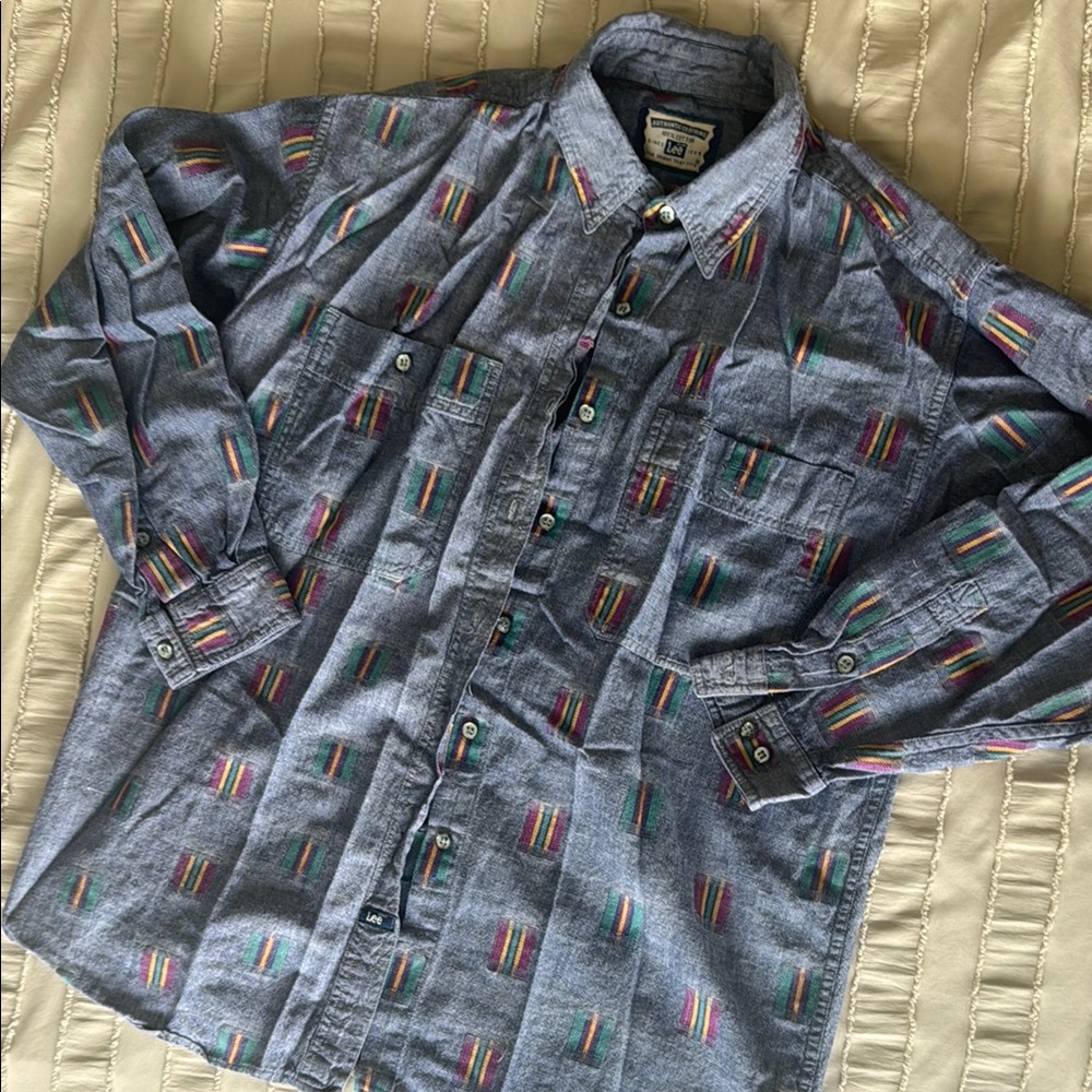 Lee Multicolor Striped Denim Shirt